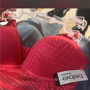 bebe Intimates Red Lace bra
